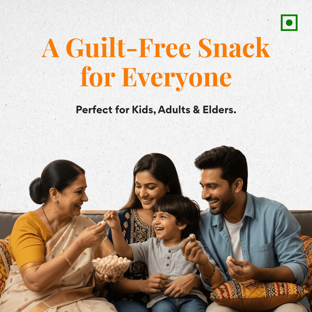 Healthy guilt-free snack – natural and crunchy makhana for all age groups